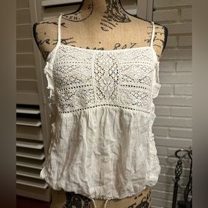 Melrose and Market lace and cotton tank top